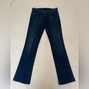 Ralph Lauren Black Label 308 True Blue Bootcut Jeans Silver Plate Pocket Sz 28